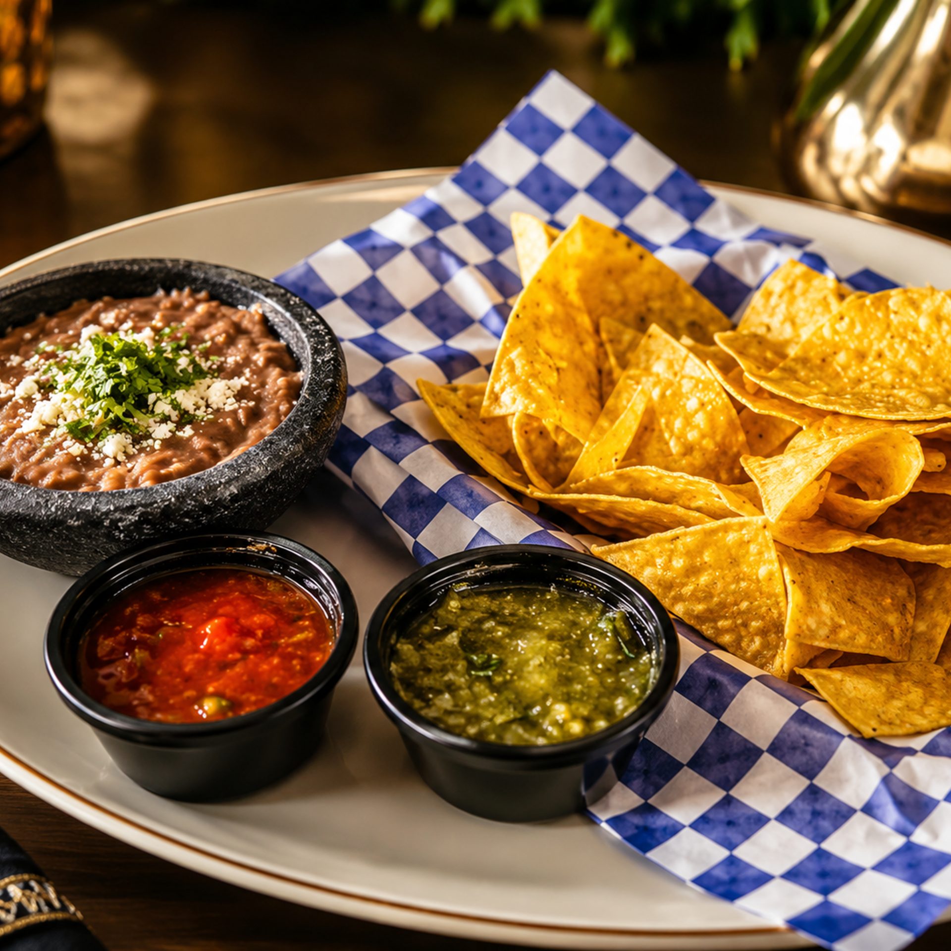 The house-made salsa bar